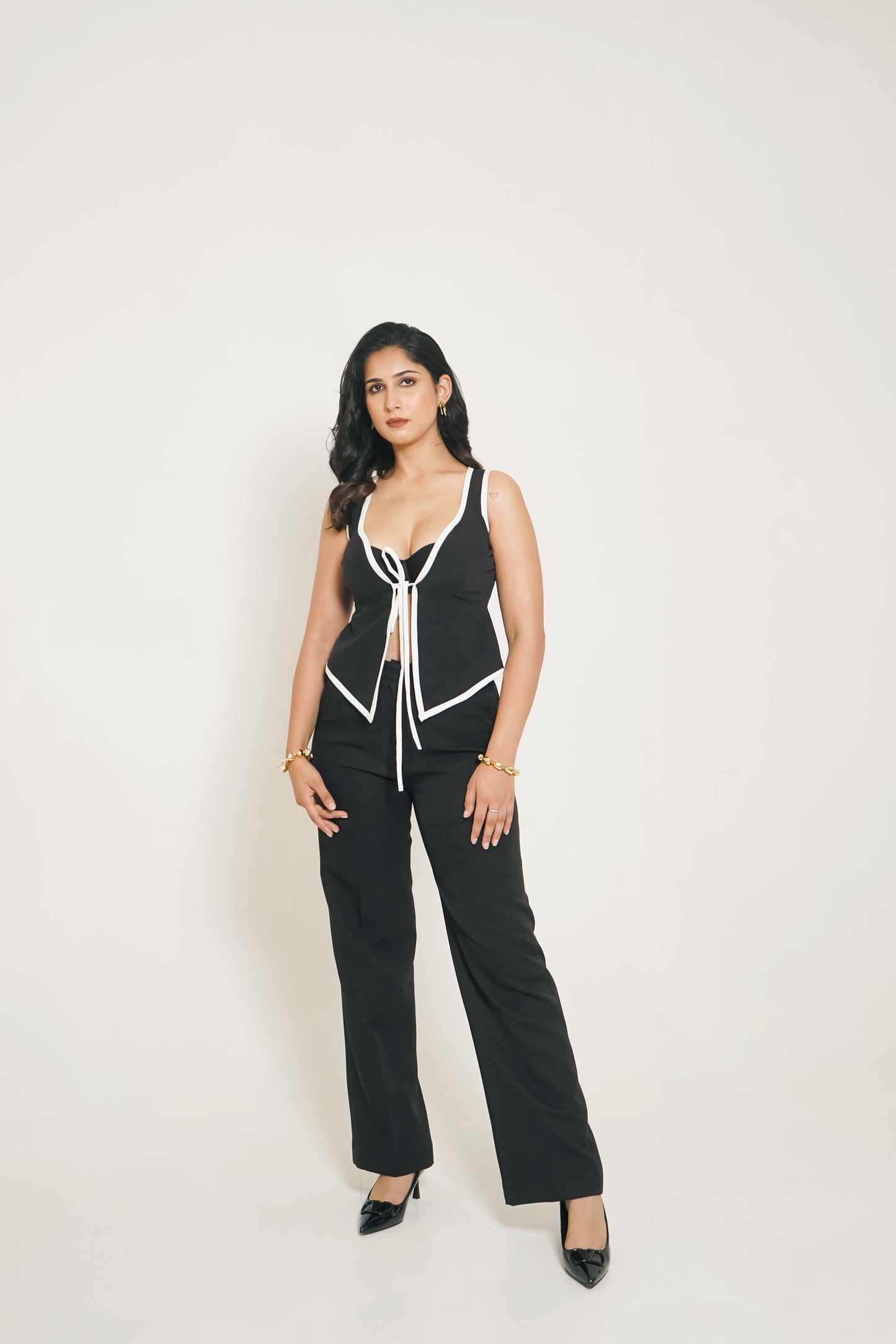 Black & White Straight Pants