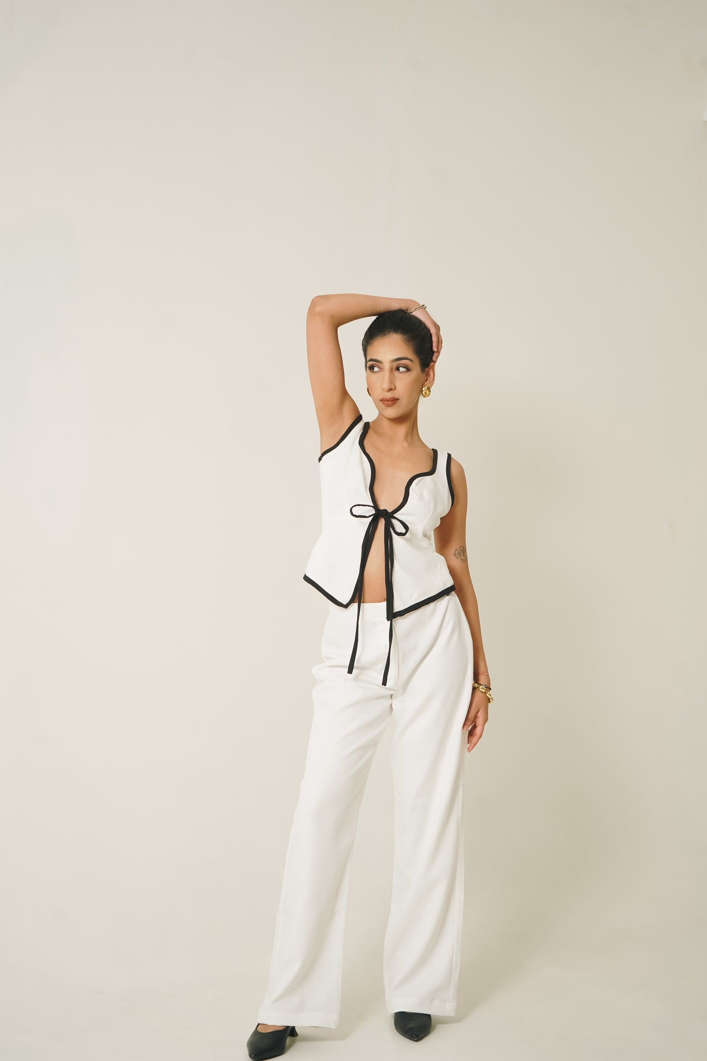 Black & White Straight Pants