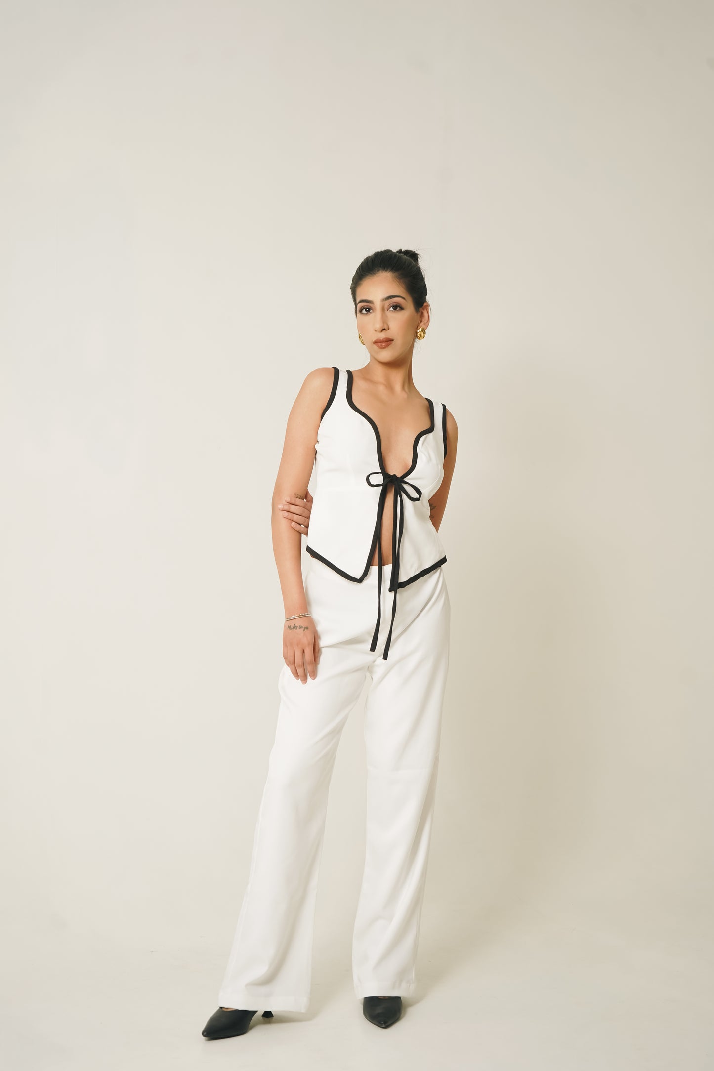 Black & White Straight Pants