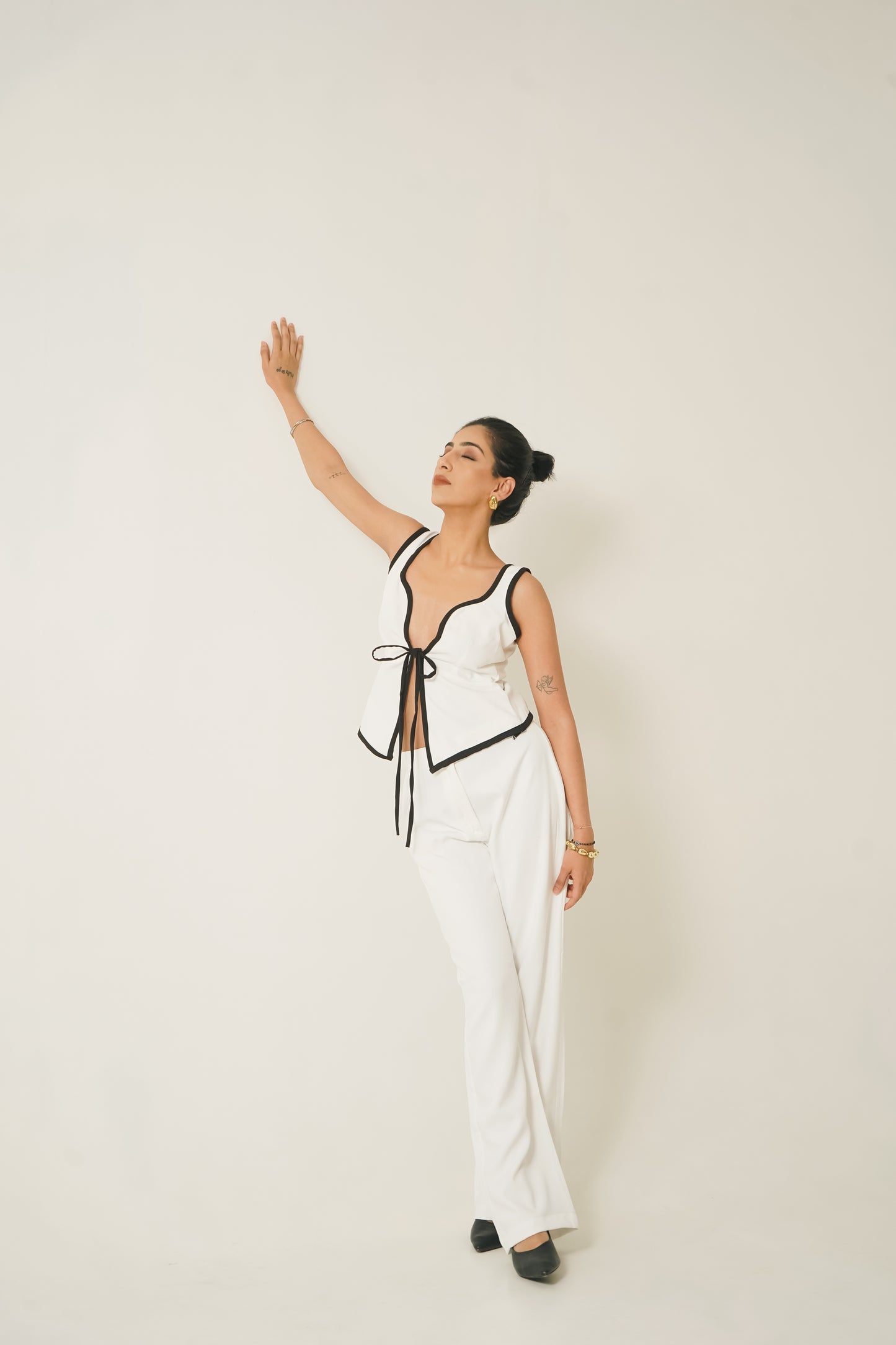 Black & White Straight Pants